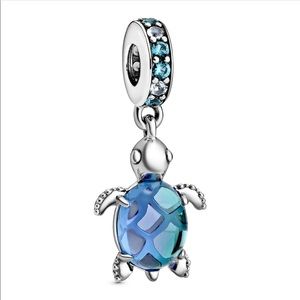 ❤️ Pandora Murano Glass Sea Turtle Dangle Charm